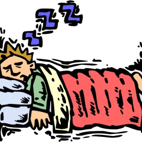 Whimsical Slumbering Character in Cozy Sleeping Clipart Illustration