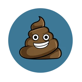 Cheerful Cartoon Poop Emoji Clipart: A Playful Illustration of Bathroom Humor