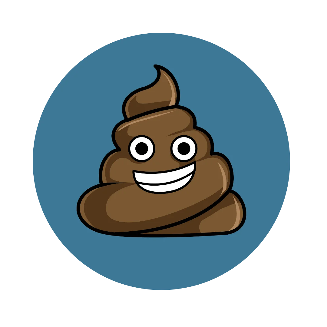 Cheerful Cartoon Poop Emoji Clipart: A Playful Illustration of Bathroom Humor