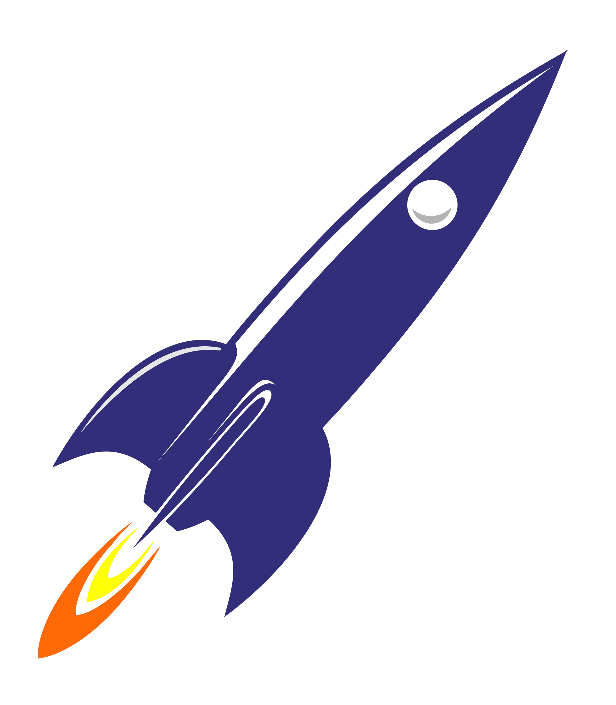 Classic Blue Retro Space Rocket Clipart Soaring Through Cosmic Skies