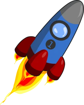 Colorful Cartoon Rocket Clipart Soaring Through Imaginary Space Adventure