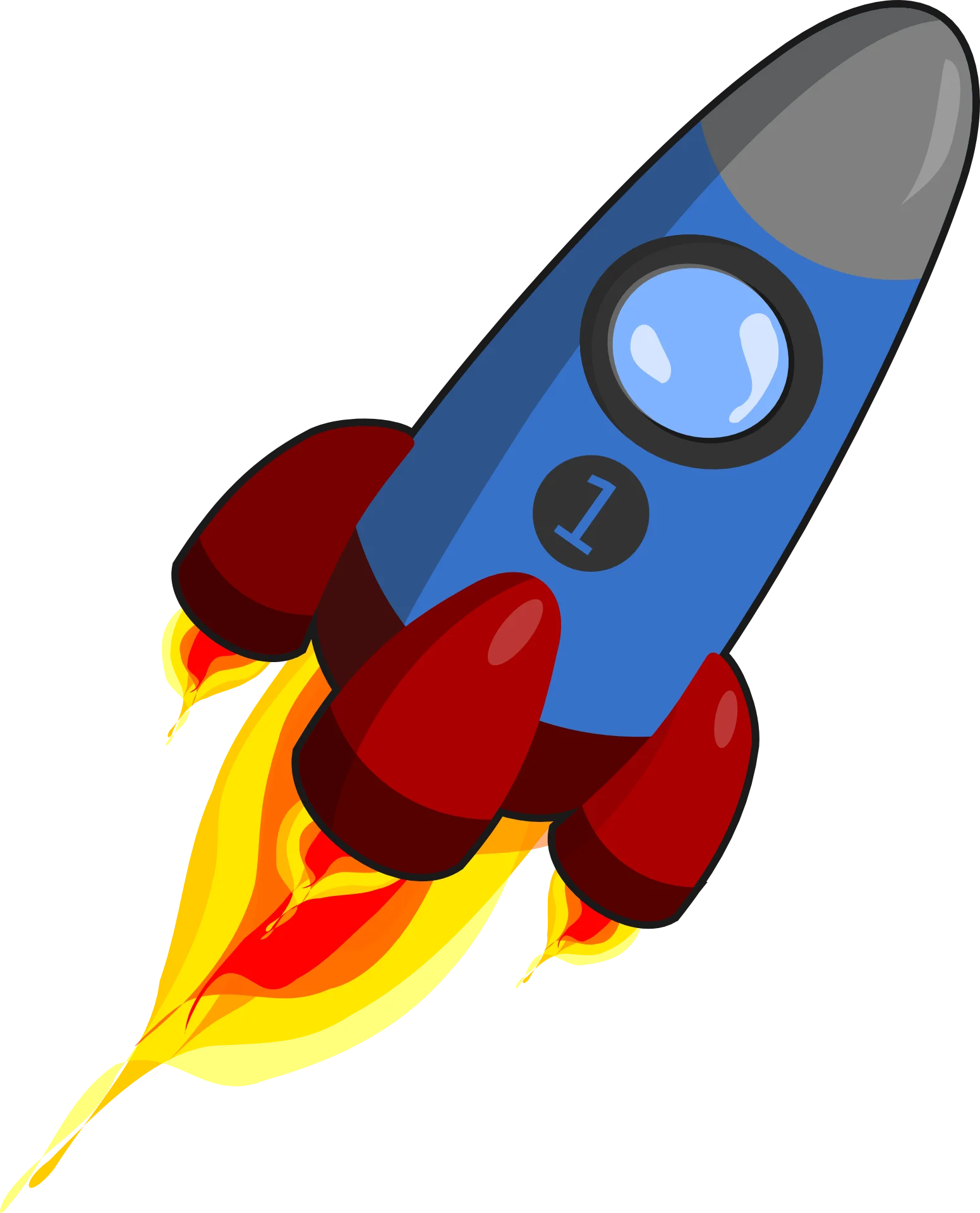 Colorful Cartoon Rocket Clipart Soaring Through Imaginary Space Adventure