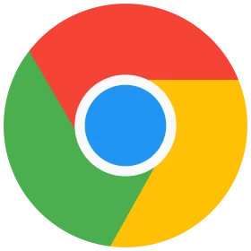 Google Chrome Official Logo Colorful Geometric Browser Clipart Design