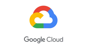 Google Cloud Iconic Multicolored Clipart Logo with Cloud Silhouette Design