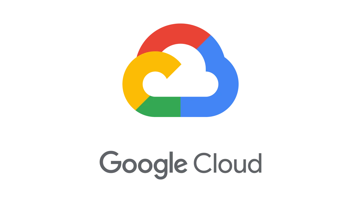 Google Cloud Iconic Multicolored Clipart Logo with Cloud Silhouette Design