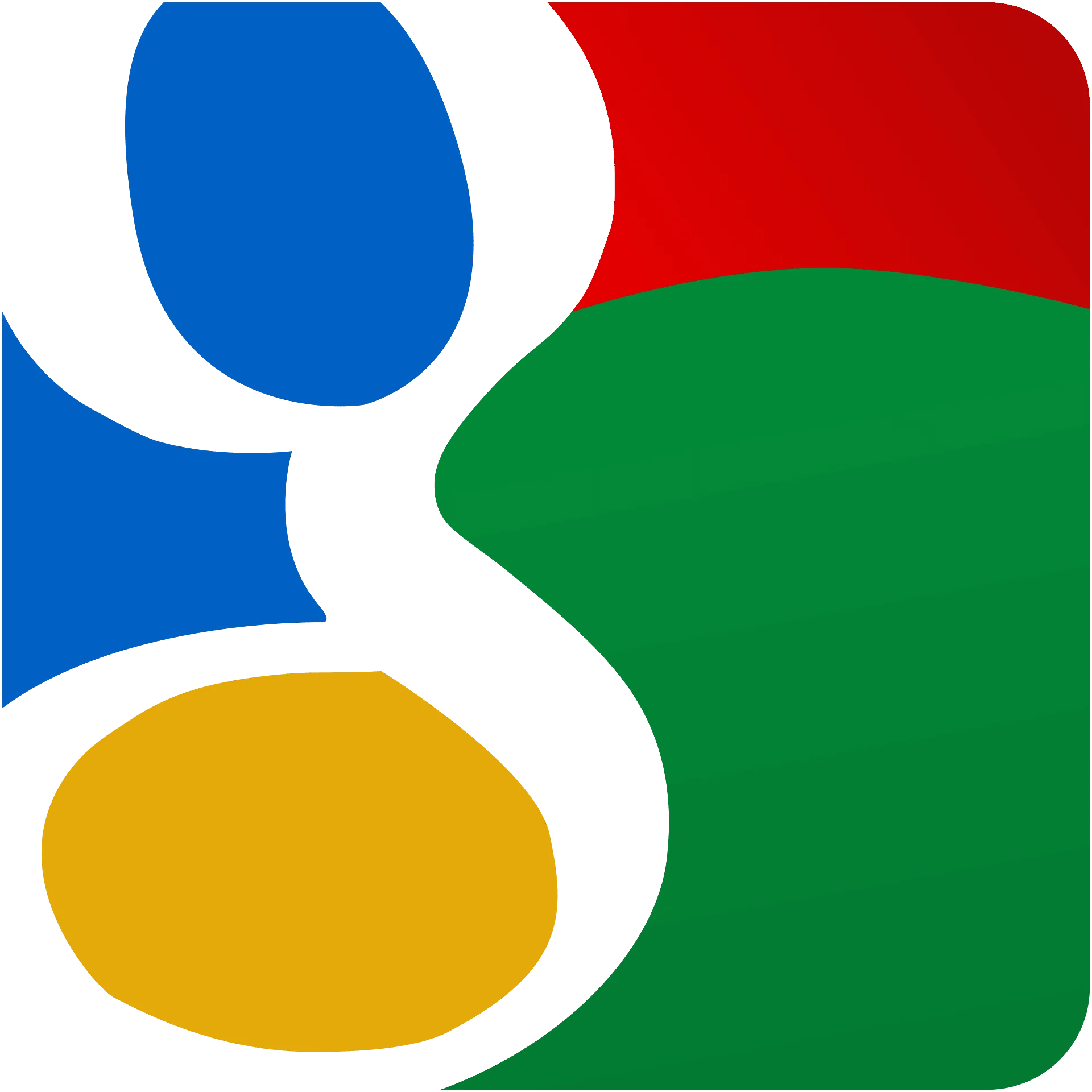 Google Logo Stylized Clipart Design with Geometric Color Blocks