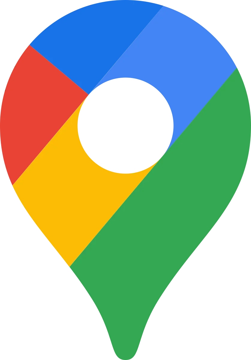 Google Maps Location Pin Clipart with Colorful Geometric Design