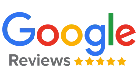 Google Reviews Five-Star Rating Clipart with Iconic Color Palette