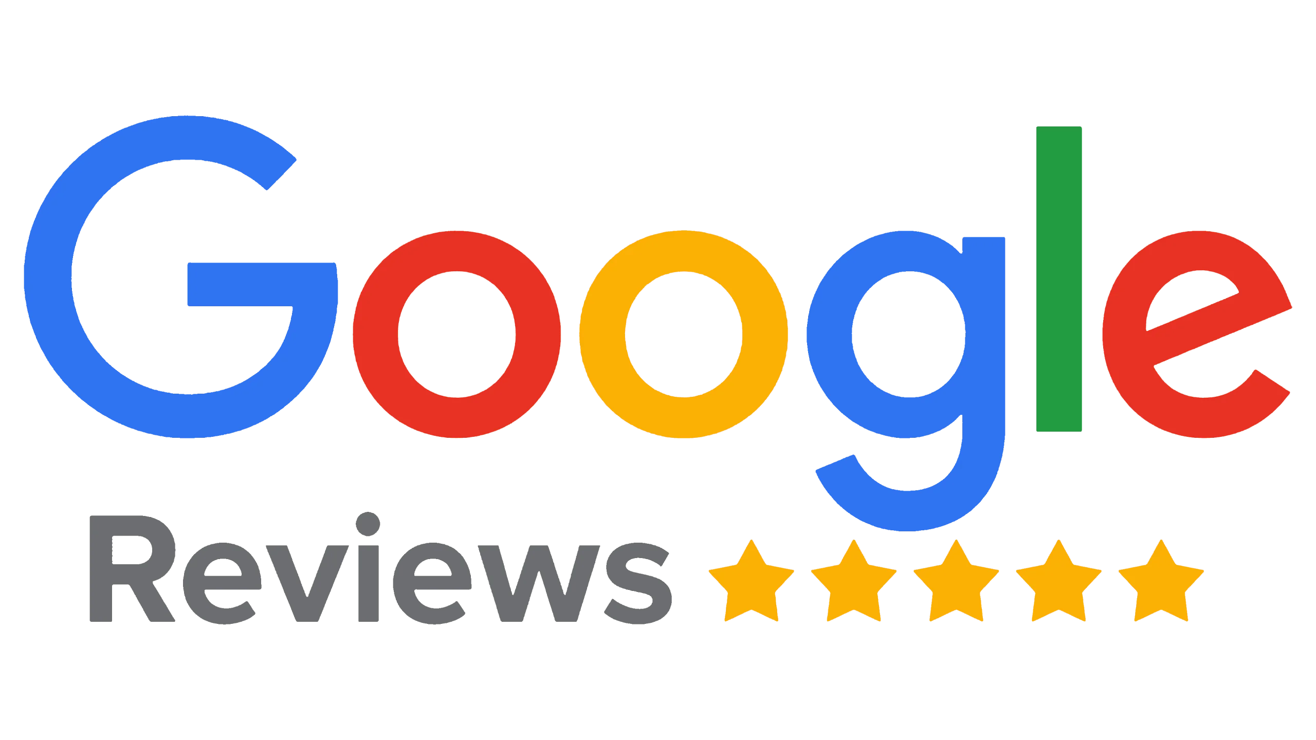 Google Reviews Five-Star Rating Clipart with Iconic Color Palette