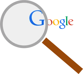 Google Search Magnifying Glass Stylized Minimalist Clipart Illustration