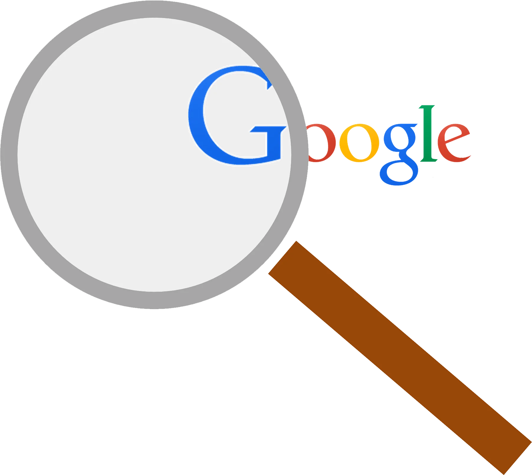 Google Search Magnifying Glass Stylized Minimalist Clipart Illustration