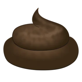 Humorous Brown Swirled Excrement Clipart with Playful Cartoon Style Illustration