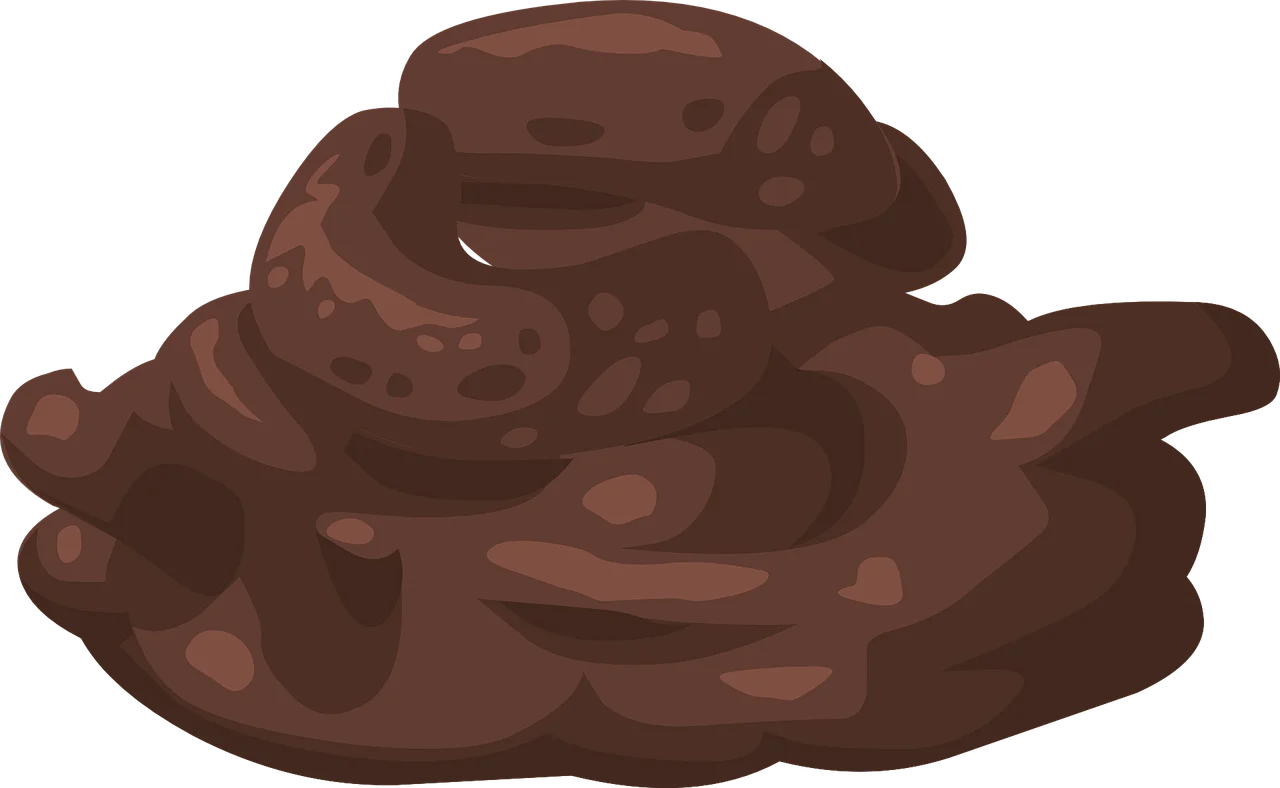 Realistic Brown Cartoon Clipart of a Coiled and Textured Waste Substance