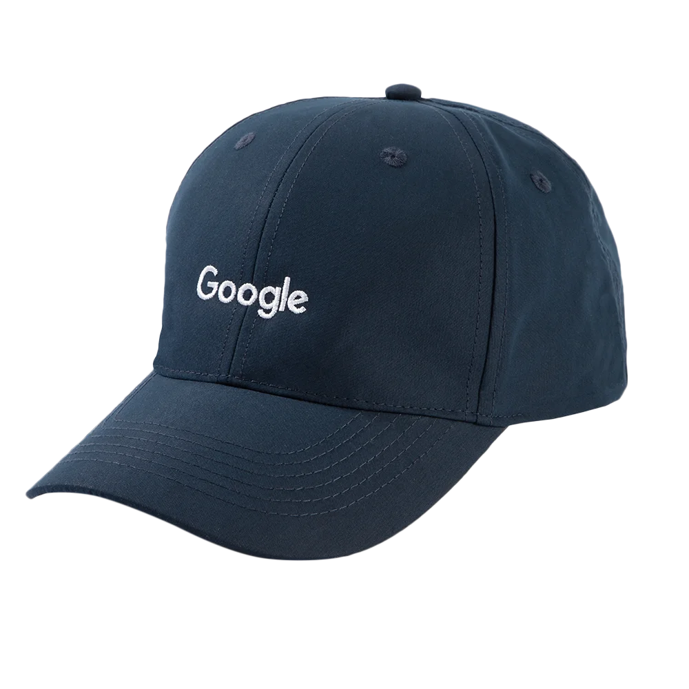 Sleek Navy Blue Google Logo Embroidered Baseball Cap Clipart Design
