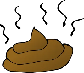 Steaming Brown Cartoon Poop Clipart: A Humorous Illustration of Digestive Humor