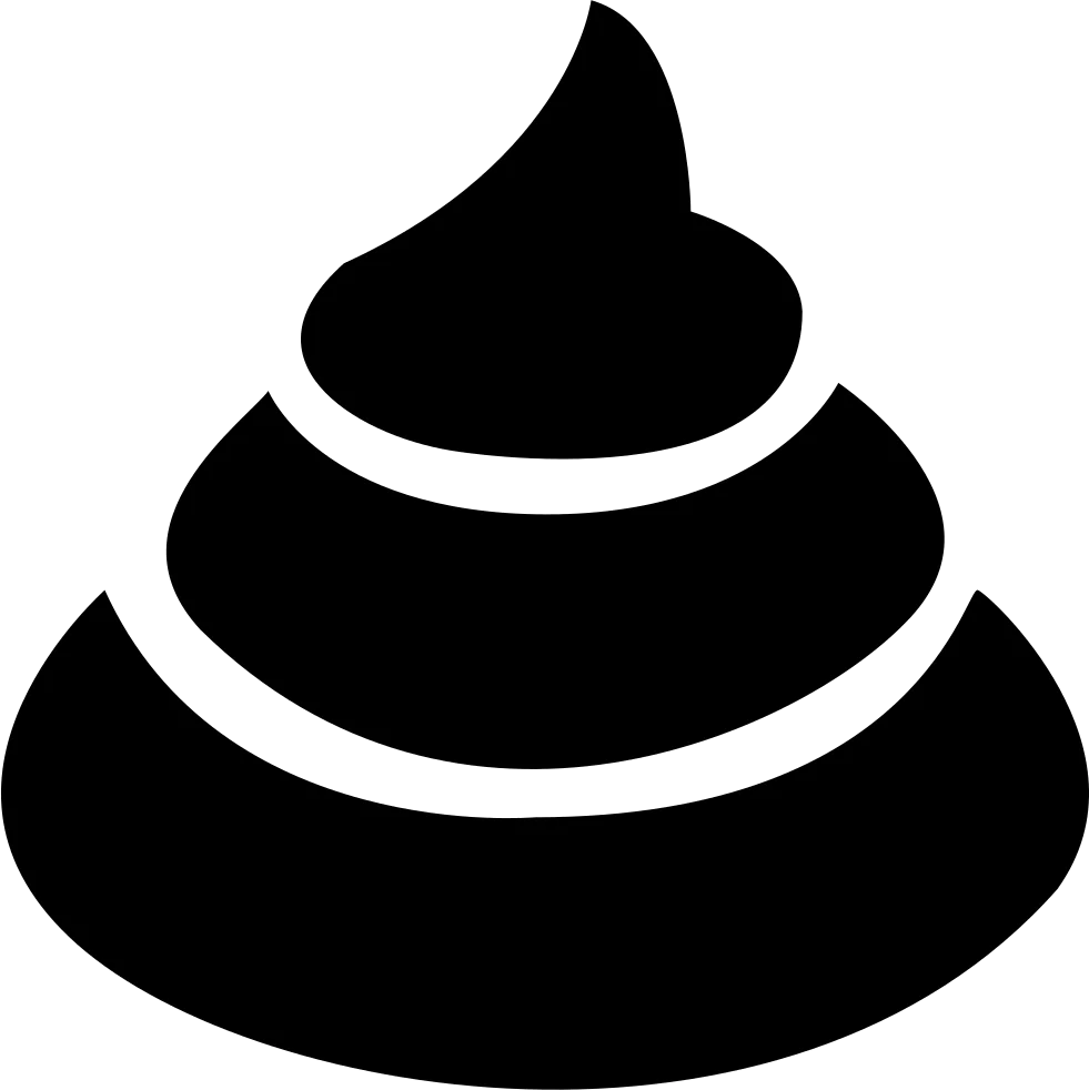 Stylish Black and White Minimalist Poo Clipart Illustration Design
