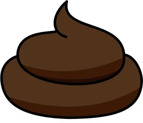 Stylized Brown Cartoon Poop Emoji Clipart Illustration Design