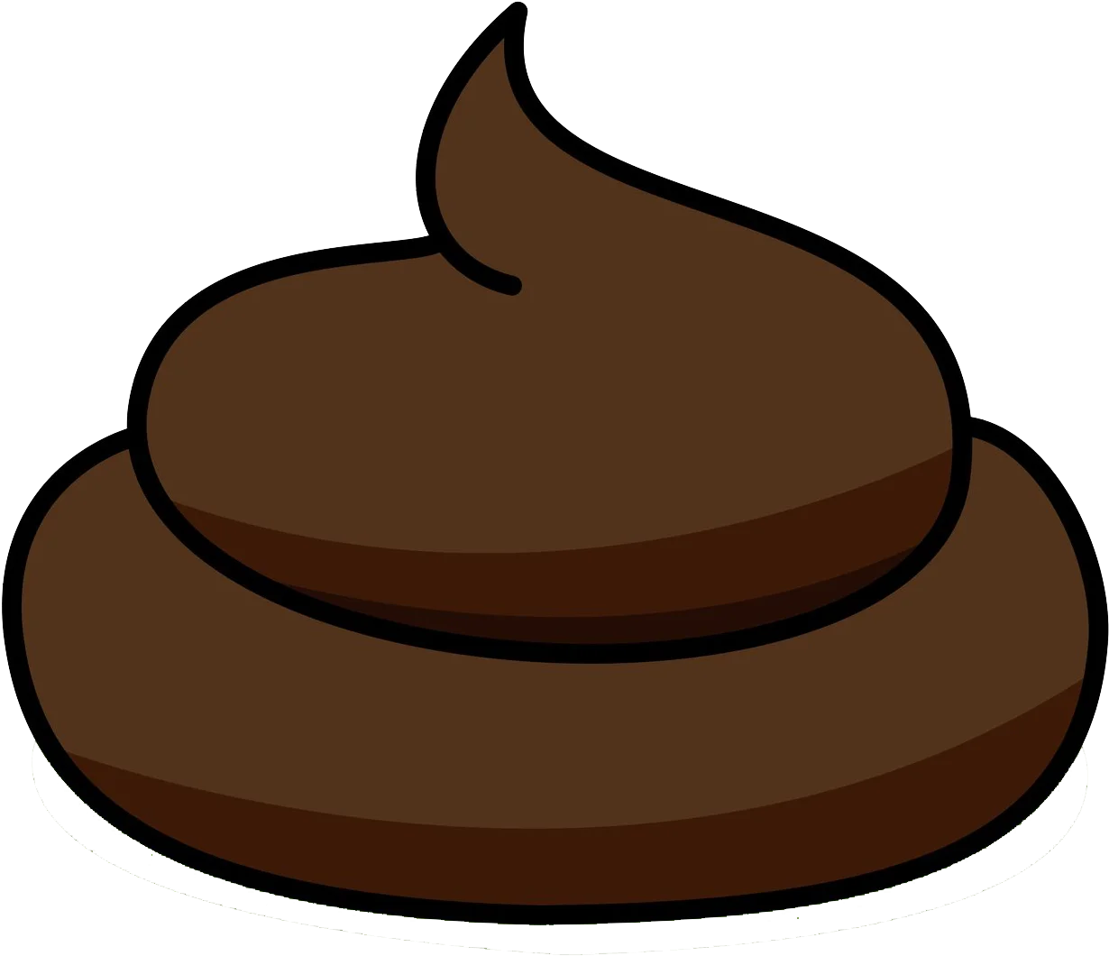 Stylized Brown Cartoon Poop Emoji Clipart Illustration Design