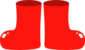 Classic Crimson Cowboy Boots Clipart Vector Illustration Design