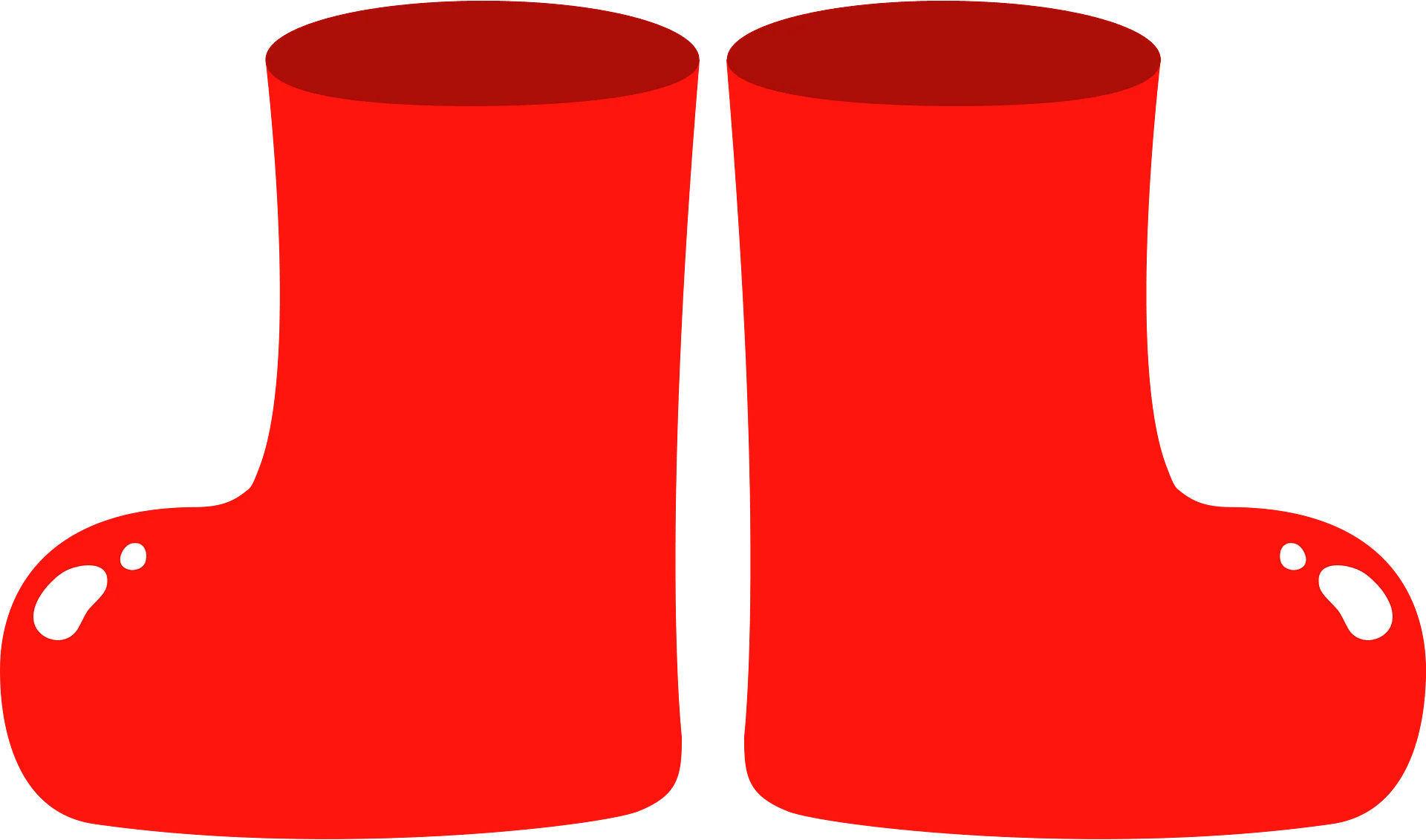 Classic Crimson Cowboy Boots Clipart Vector Illustration Design