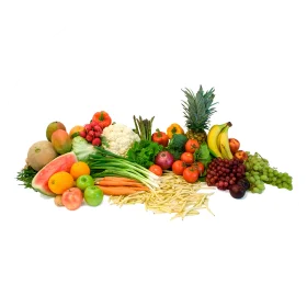 Colorful Fresh Produce Arrangement Clipart Showcasing Seasonal Harvest Diversity