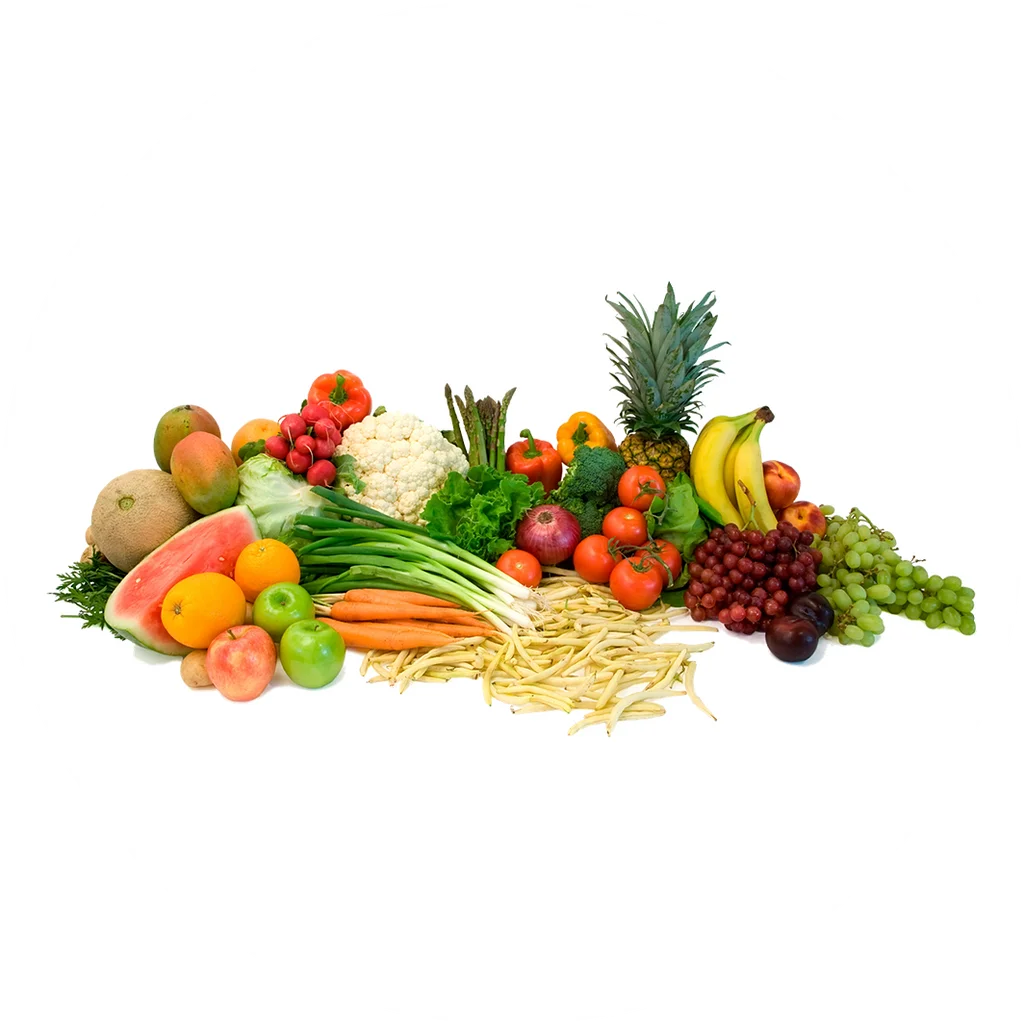 Colorful Fresh Produce Arrangement Clipart Showcasing Seasonal Harvest Diversity