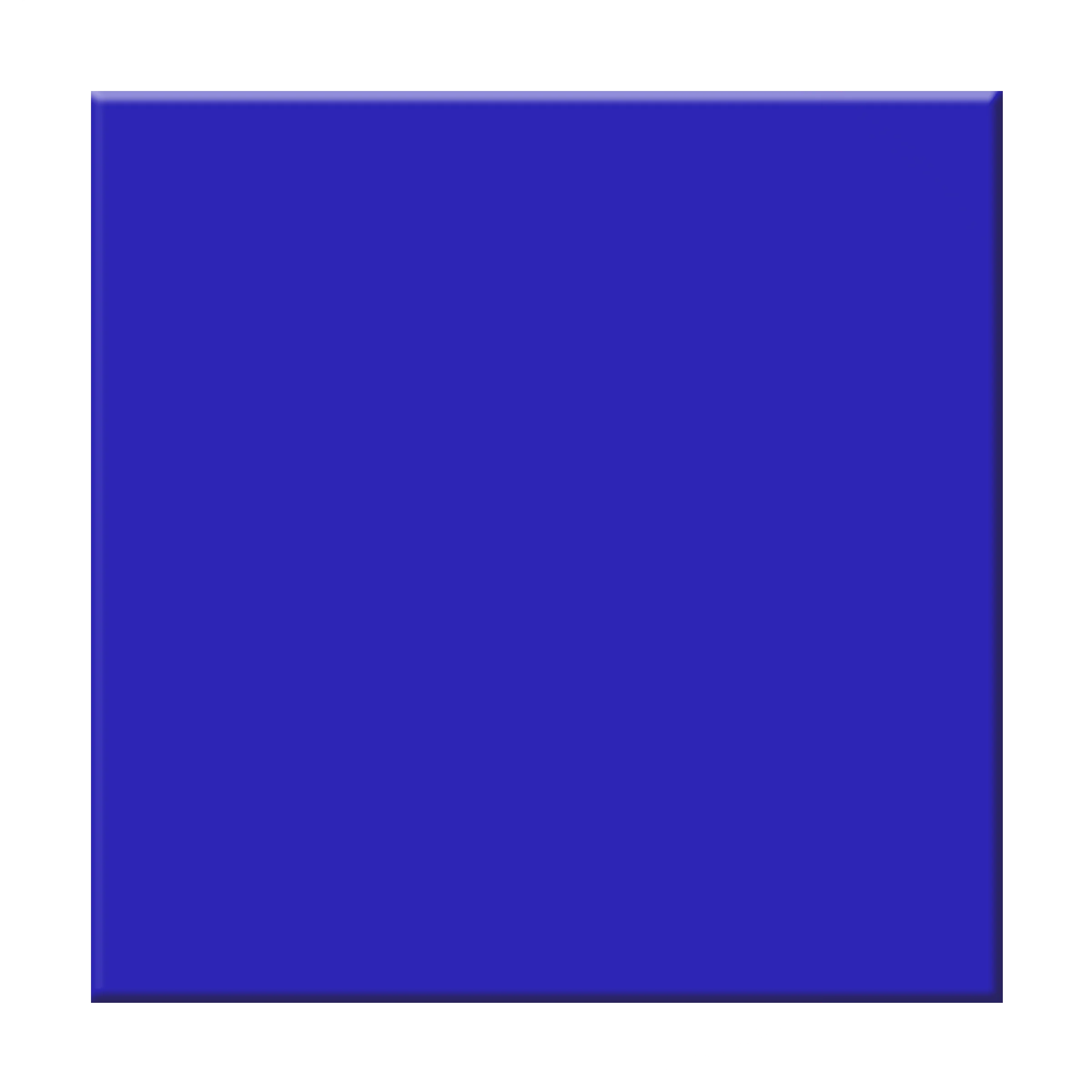 Deep Royal Blue Perfect Square Minimalist Geometric Clipart Design Element