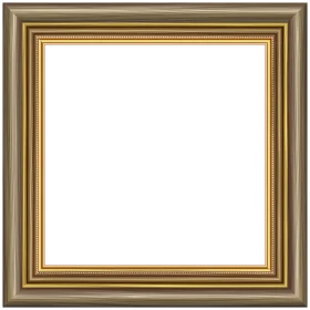 Elegant Golden and Bronze Vintage Picture Frame Clipart Design
