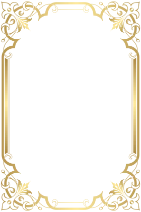 Elegant Golden Ornate Vintage Decorative Border Clipart Frame Design