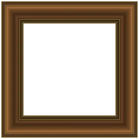 Elegant Wooden Picture Frame Clipart with Classic Brown Tones and Ornate Border Design