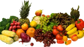 Fresh and Colorful Assortment of Fruits and Vegetables Clipart Collection