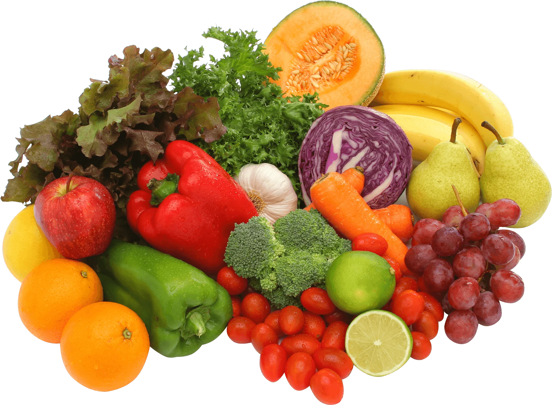 Fresh and Colorful Harvest: A Delightful Assortment of Fruits and Vegetables Clipart