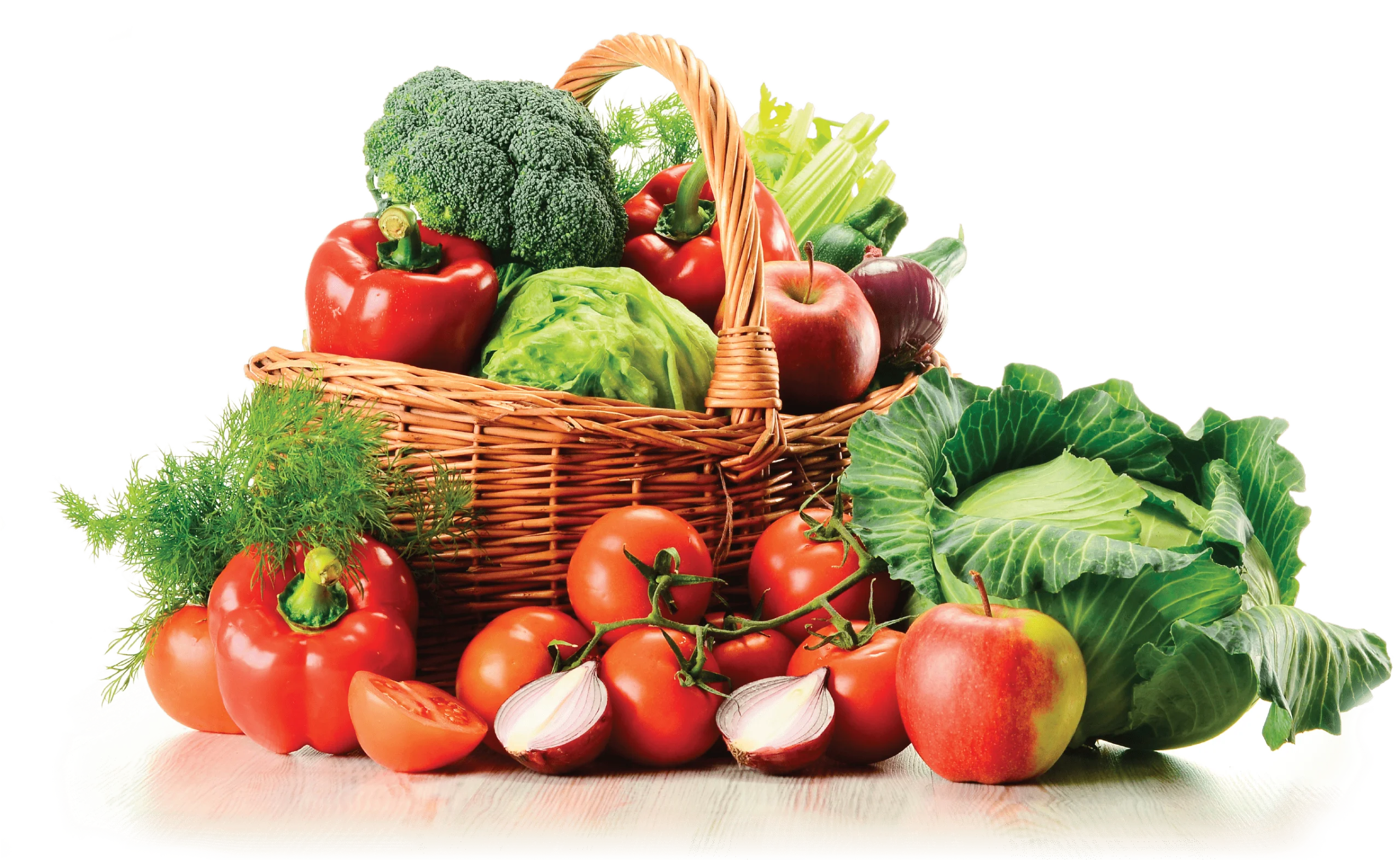 Fresh Garden Harvest Clipart: Colorful Vegetables and Produce Arrangement