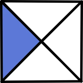 Geometric Blue and White Triangular Minimalist Clipart Design Element