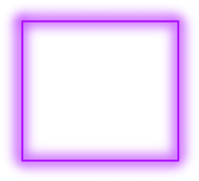 Luminous Purple Neon Glowing Square Clipart with Soft Radiant Edges
