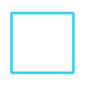 Minimalist Azure Blue Square Clipart with Clean Geometric Border Design