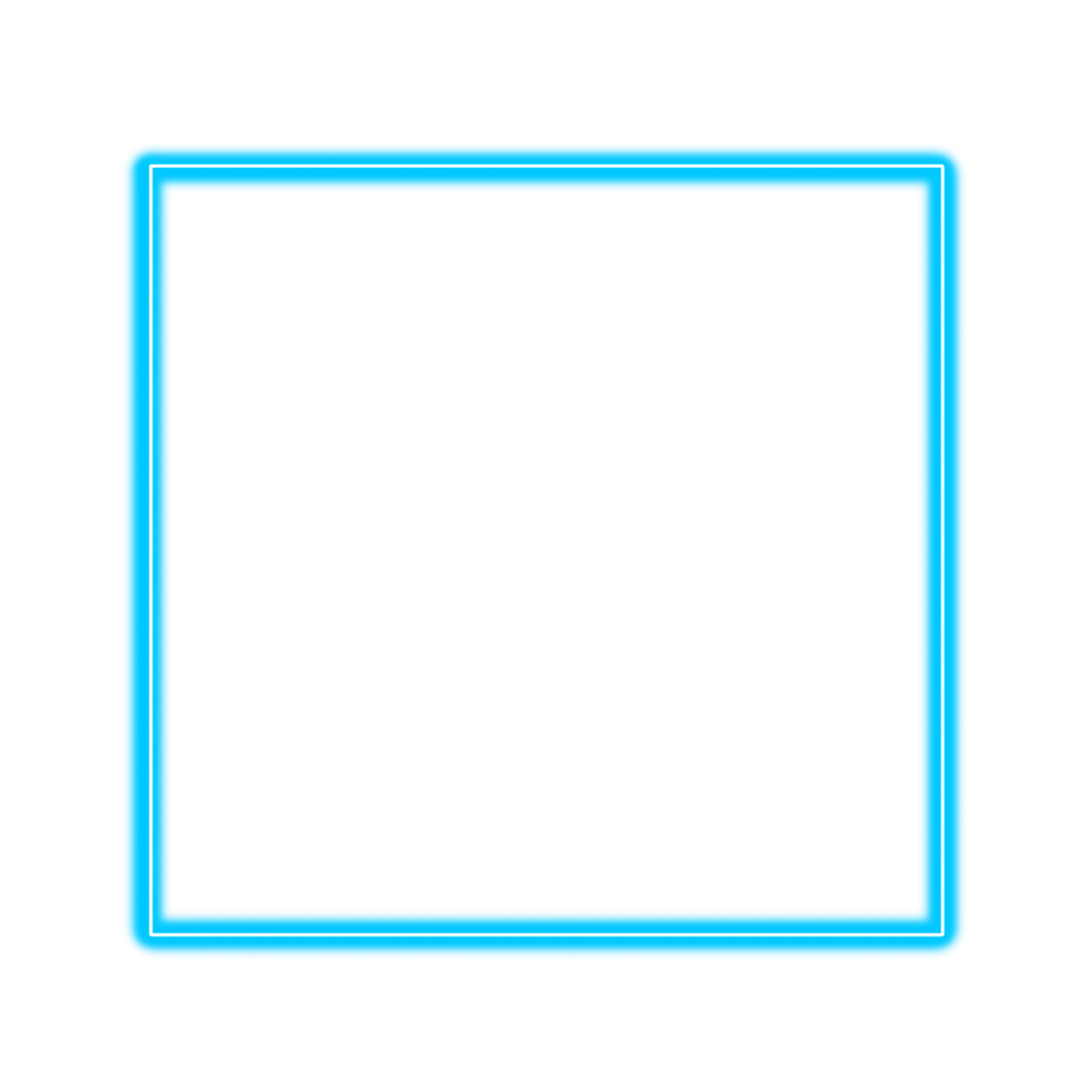 Minimalist Azure Blue Square Clipart with Clean Geometric Border Design