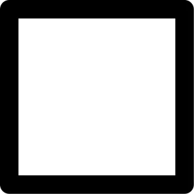 Minimalist Black and White Square Clipart Design with Clean Geometric Outline