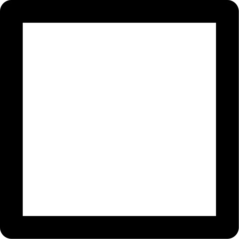 Minimalist Black and White Square Clipart Design with Clean Geometric Outline