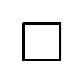 Minimalist Black Border Square Clipart Graphic Design Element