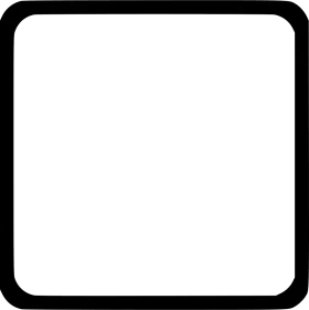 Minimalist Black Rounded Square Clipart Design with Clean Simple Outline
