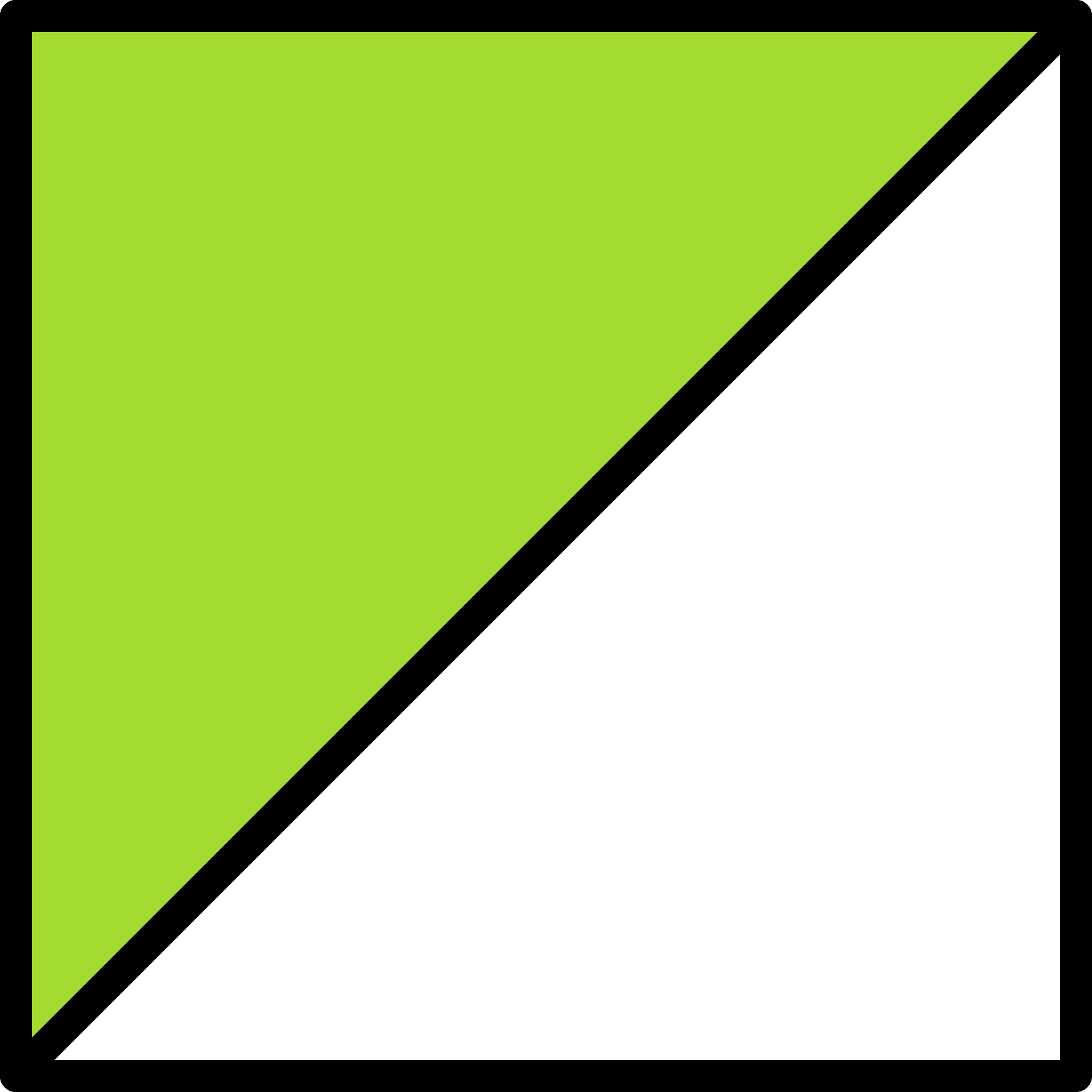 Minimalist Green and White Diagonal Split Geometric Clipart Design Element
