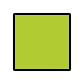 Minimalist Lime Green Square Clipart Design with Clean Black Border
