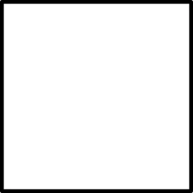 Minimalist Pure White Square Clipart Design Element with Clean Geometric Precision