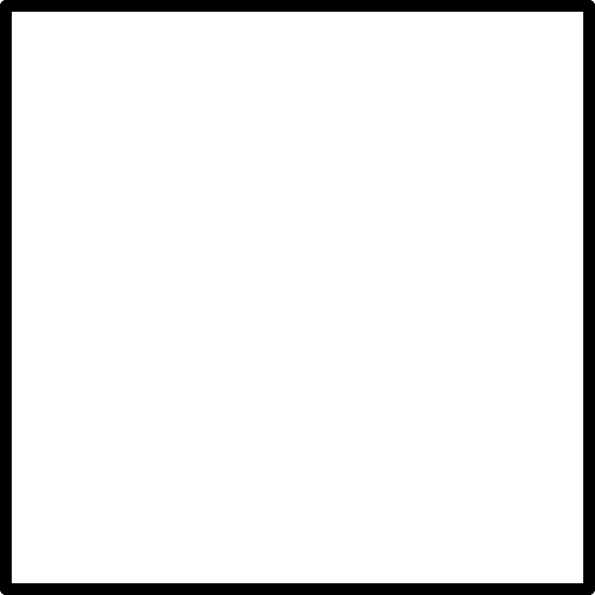 Minimalist Pure White Square Clipart Design Element with Clean Geometric Precision