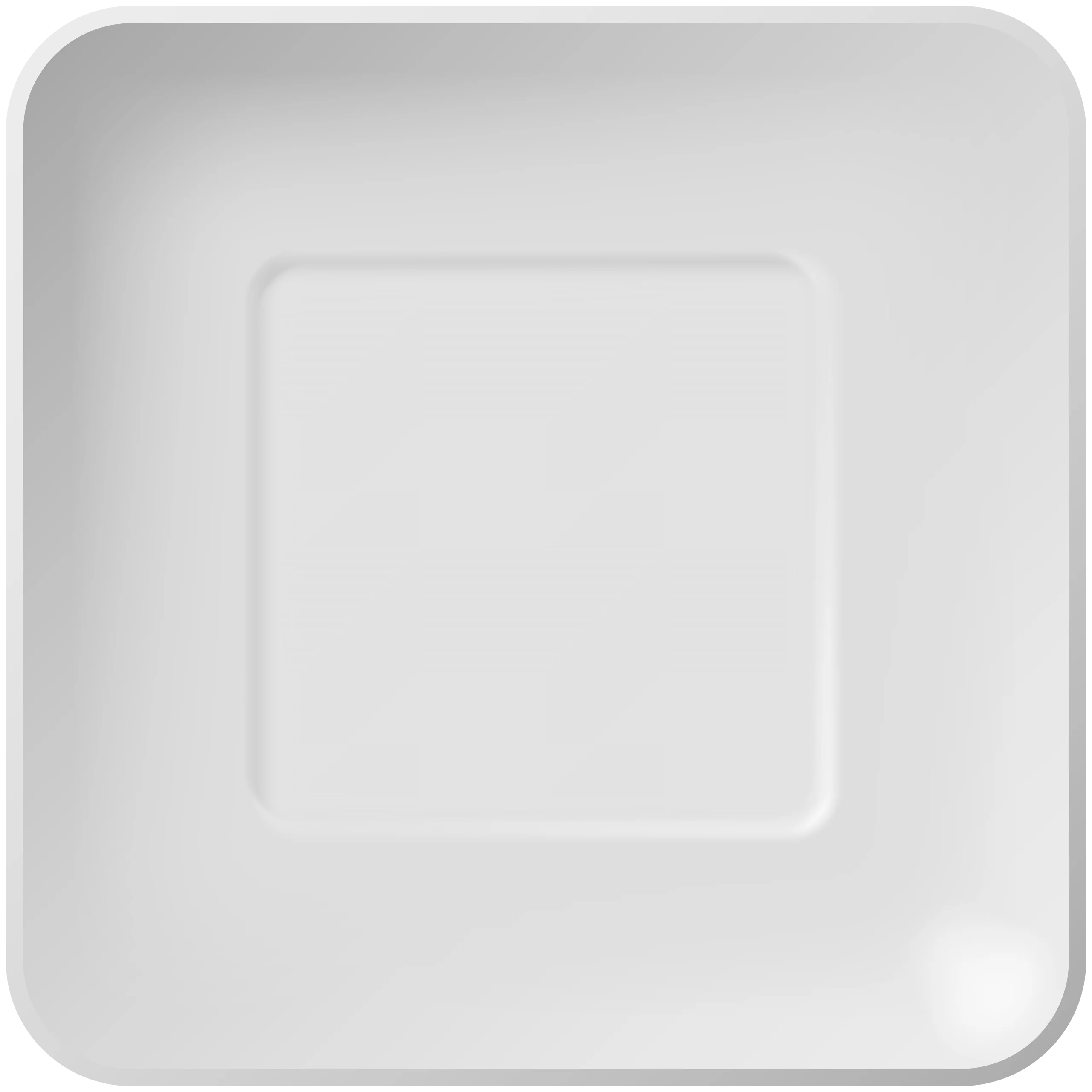 Minimalist White Square Clipart with Subtle Dimensional Border Design