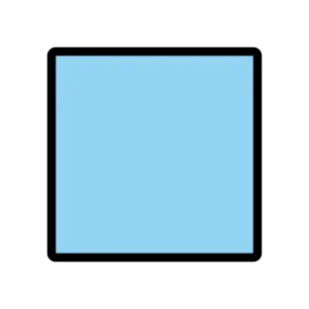 Serene Sky Blue Square Clipart Design with Minimalist Black Border