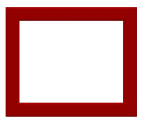 Simple Red Border Frame Minimalist Geometric Clipart Design Element