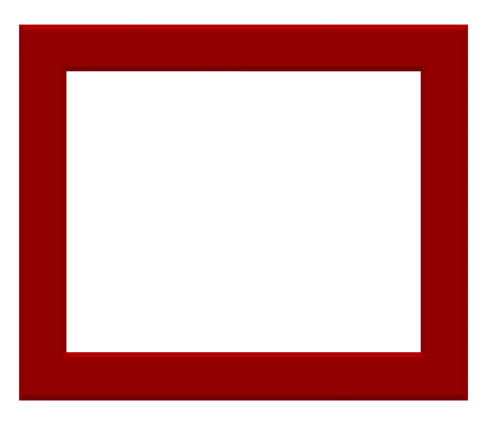 Simple Red Border Frame Minimalist Geometric Clipart Design Element