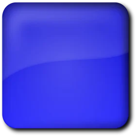 Sleek Azure Blue Rounded Square Glossy Clipart Design Element